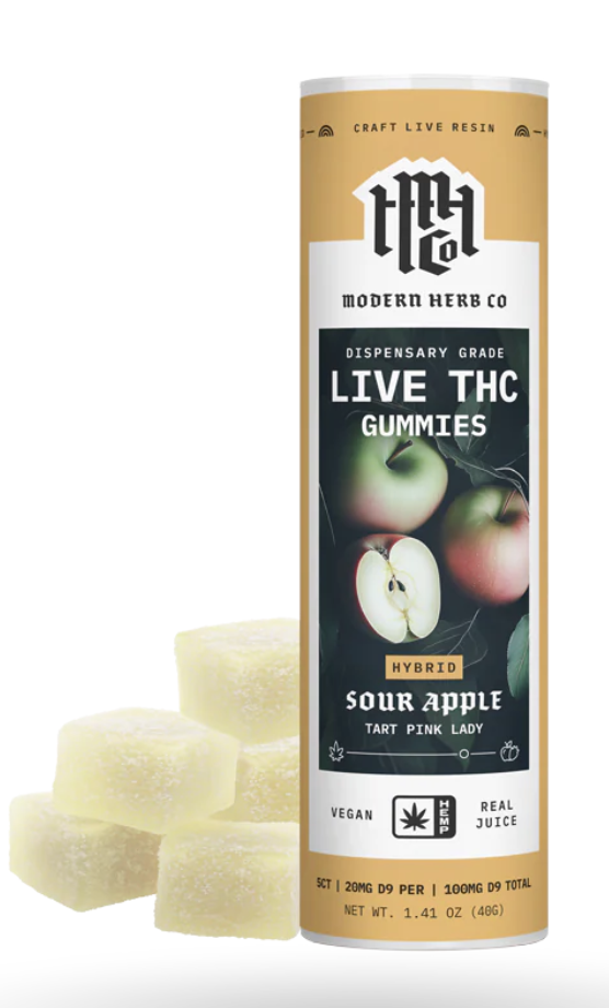 Modern Herb Live Resin Gummies / Anytime Sour Apple / 5ct
